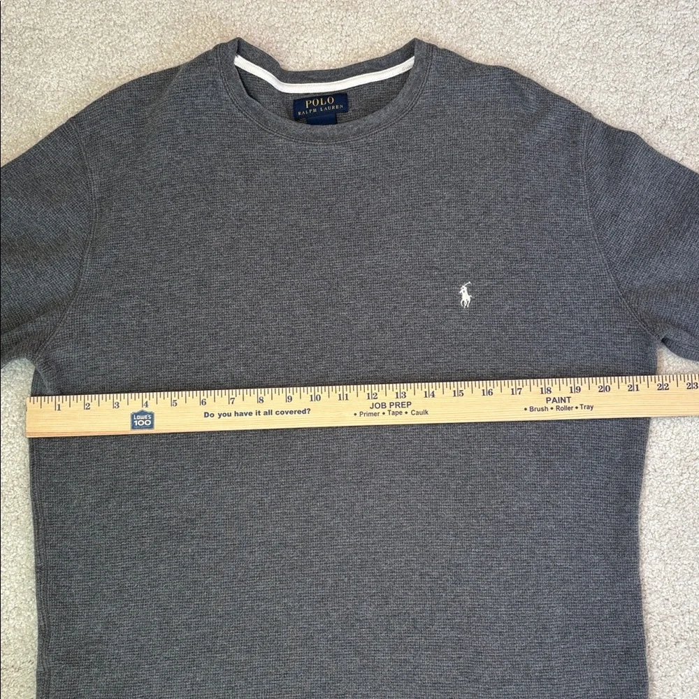 Polo Ralph‎ Lauren Waffle Knit Thermal Pony Pullover Long Sleeve Gray Men’s XL